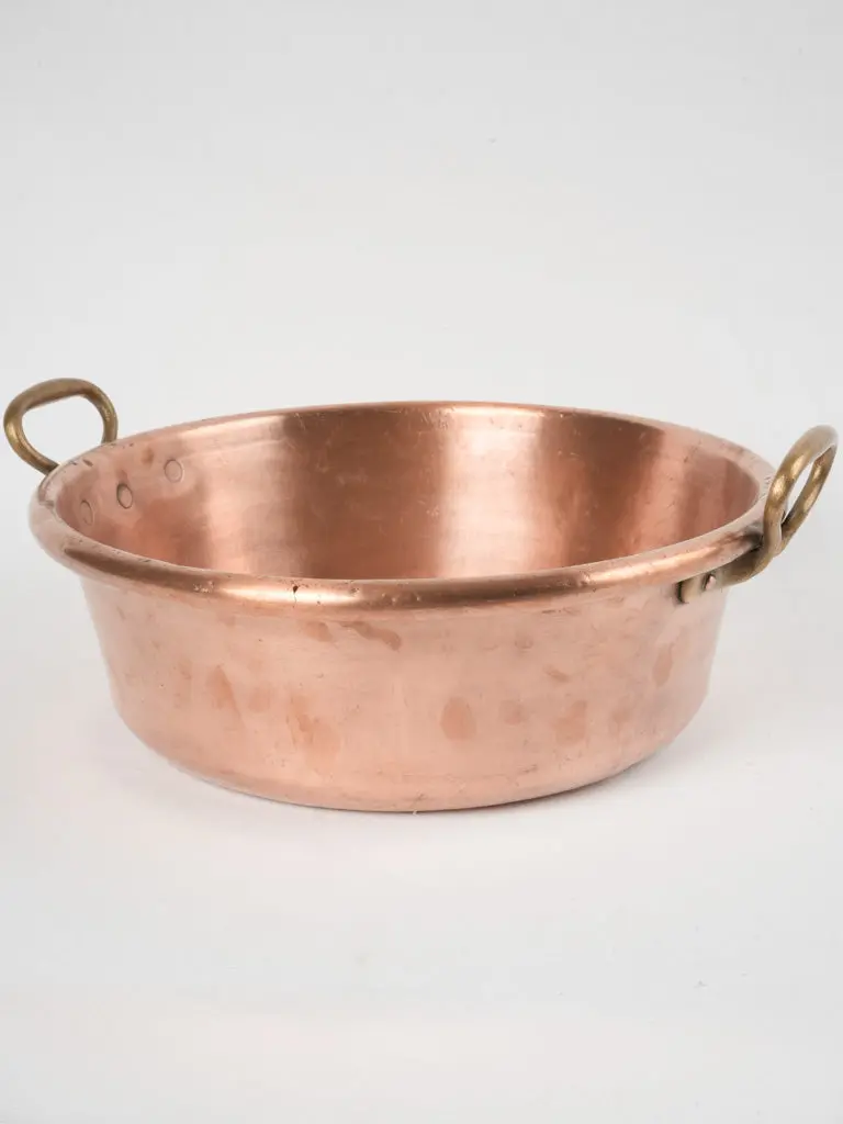 19Th-Century French Copper Confit Basin – Rectangular Fruit Preserving Vessel, 7" × 19¾" 1