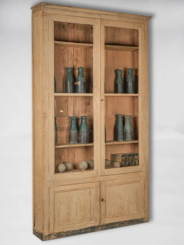 19Th-Century French Painted Pine Library Vitrine – Bookcase With Glass Display Doors 1
