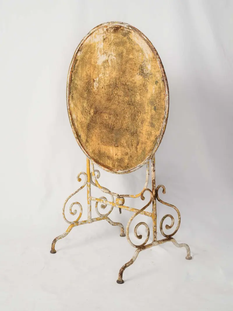 19Th-Century French Tilting-Top Guéridon – Compact Wrought Iron Table, 23¾ Inch Diameter 1