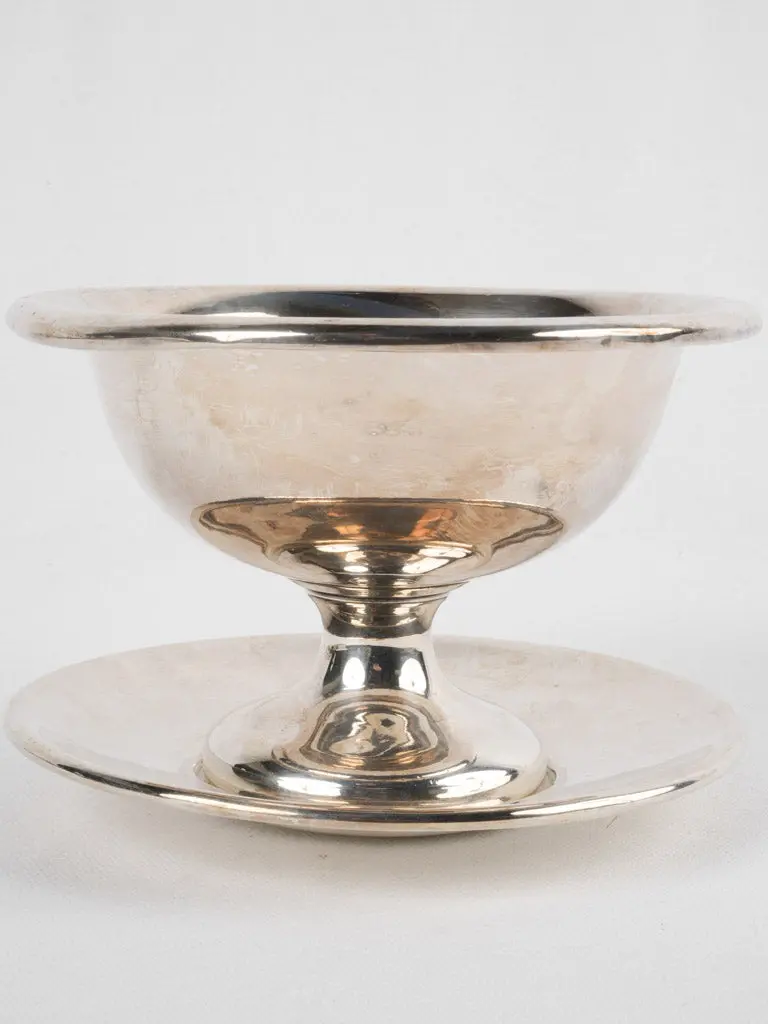 19Th-Century Silver-Plated Candy Dish With Matching Tray, 4.25 Inches 1