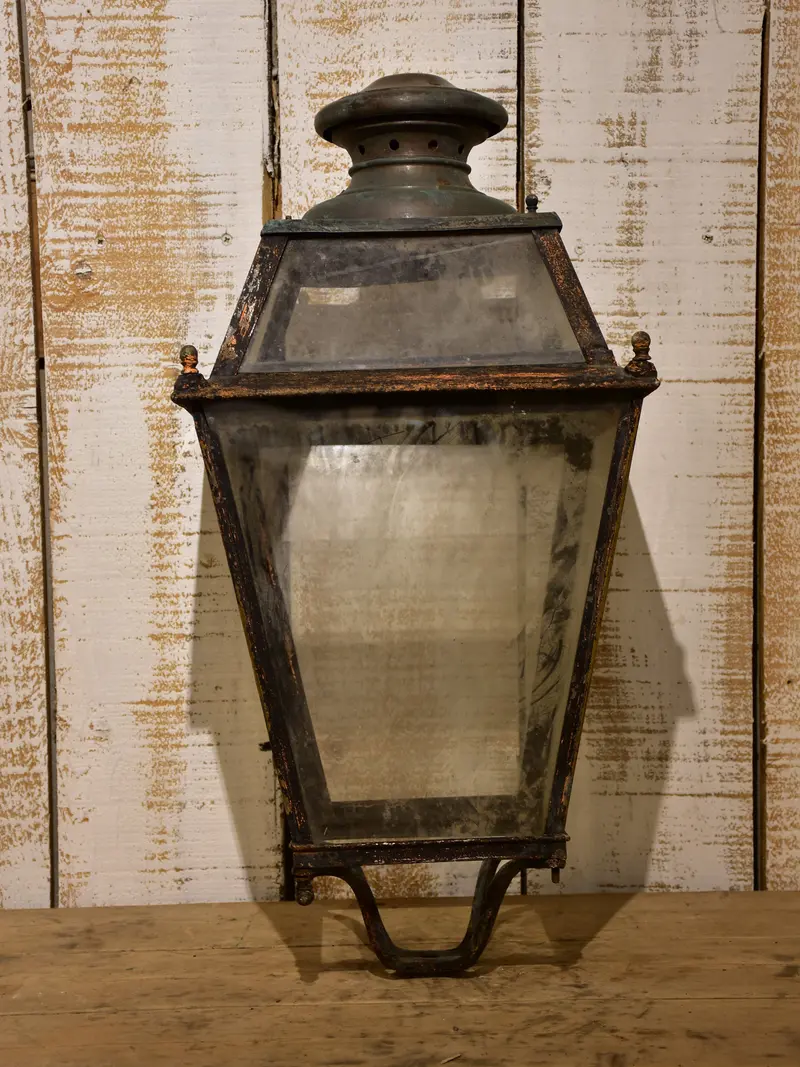 Antique French Lantern – Ornate Wrought-Iron Wall Or Table Light 1