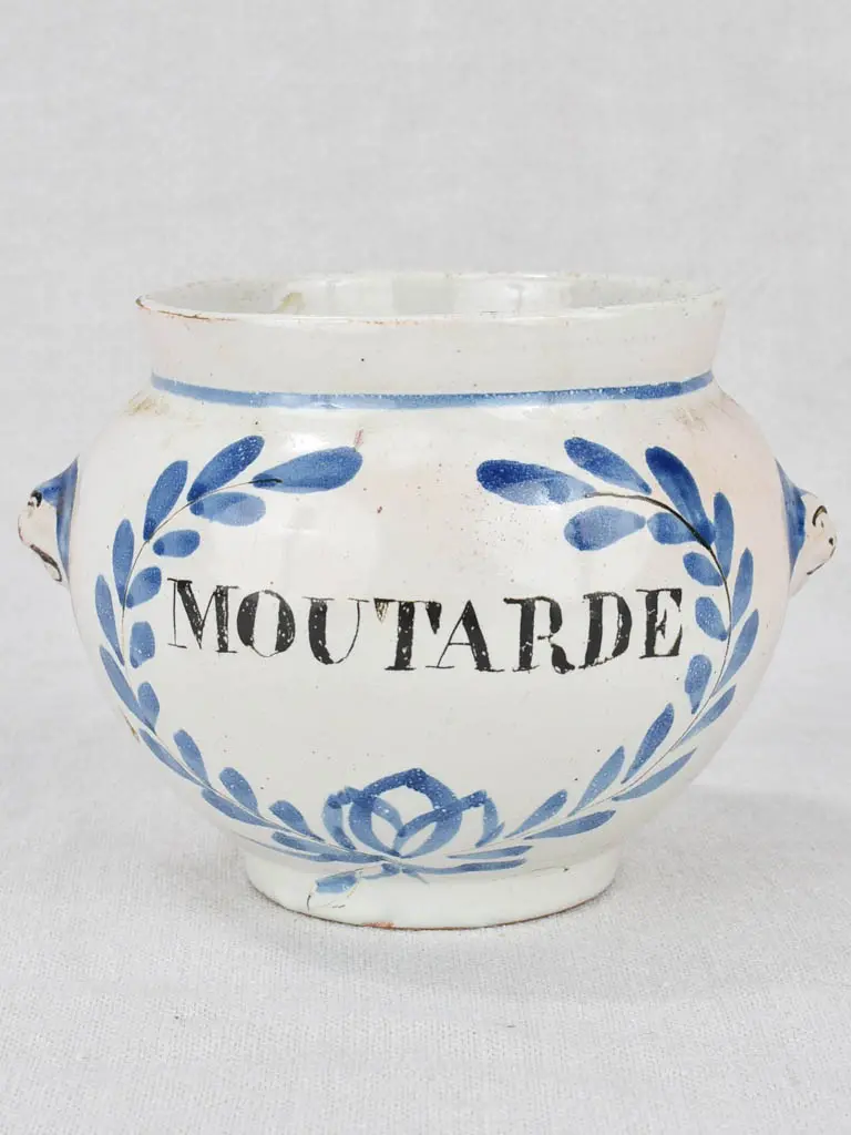 Antique French Mustard Jar In Pewter Or Silver-Plated Metal, 4.75 Inches 1