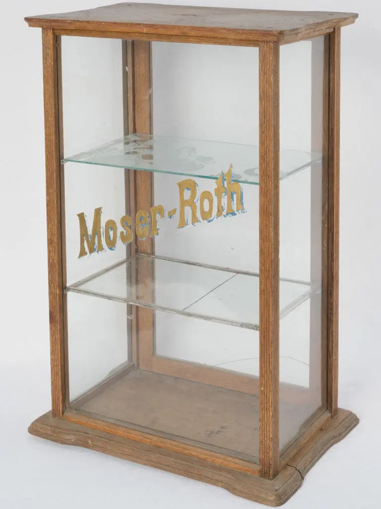 Antique Moser-Roth Display Cabinet – Glass-Fronted Curio Case, 27.25 Inches 1