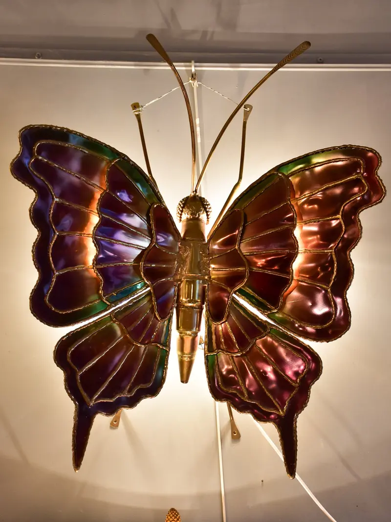 Art Deco-Inspired Vintage Butterfly Wall Sconce 1