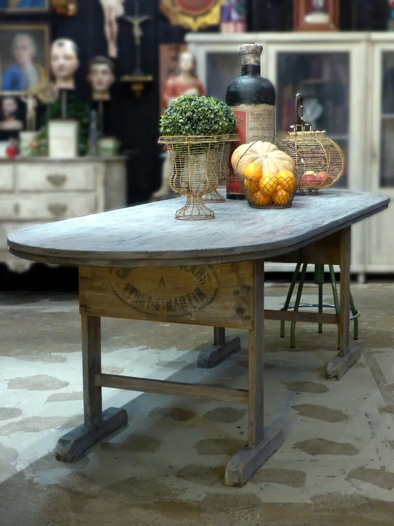 Beaujolais Farmhouse Dining Table – Rustic Solid Wood 1