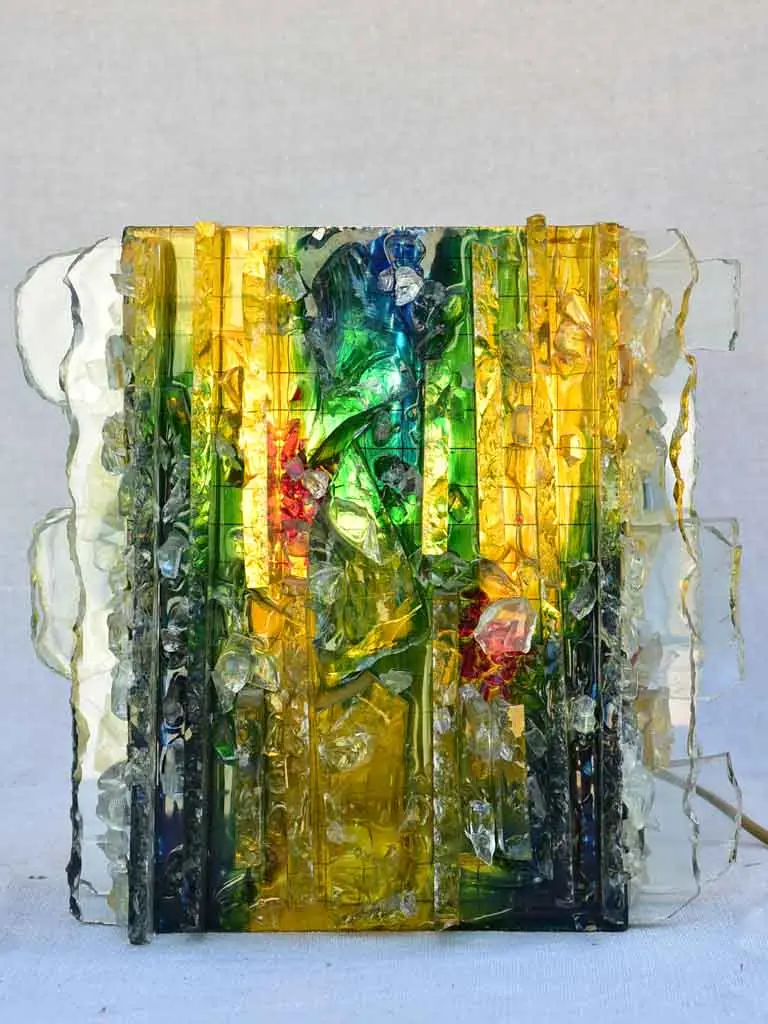 Brutalist Glass Wall Light 'Chartres' – Willem Van Oyen For Raak, 1960S, 9" 1