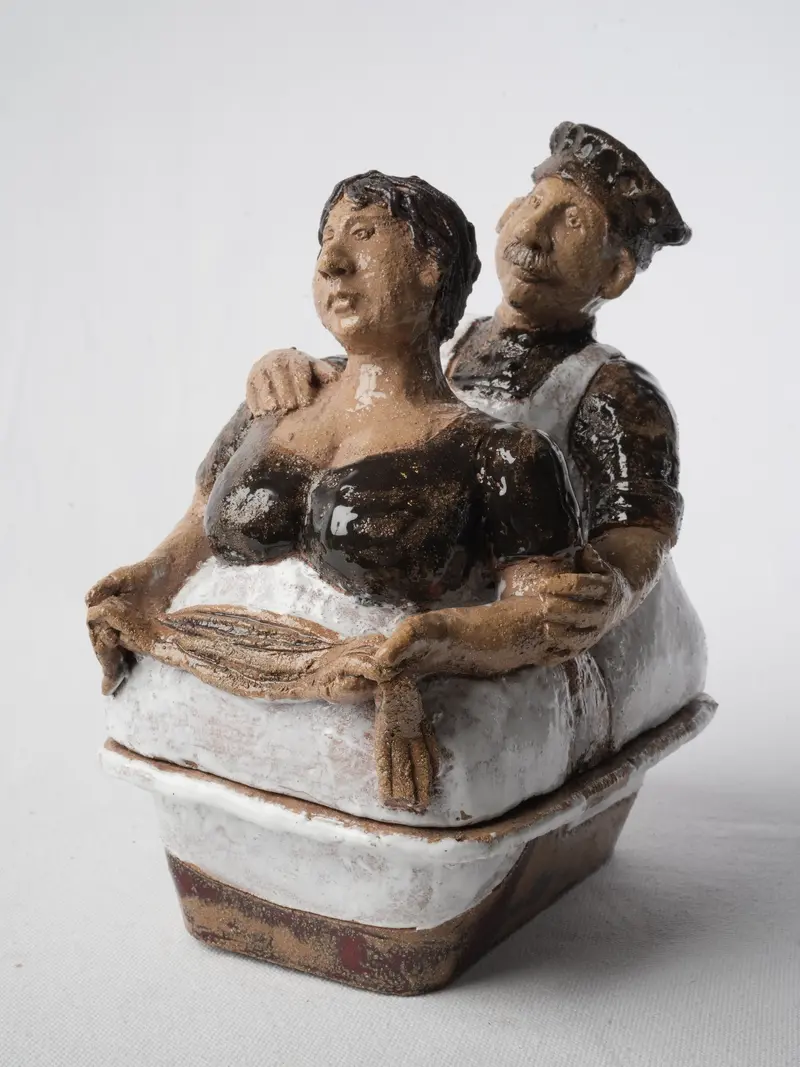Contemporary Glazed Stoneware Terrine By Julie Desert Armanville – 10.25 Inches 1