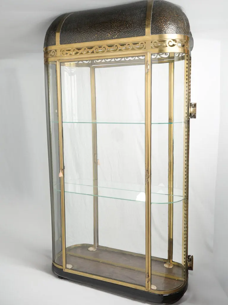 Early 20Th-Century French Floating Wall-Mounted Vitrine Cabinet, 74 X 38.5 Inches 1