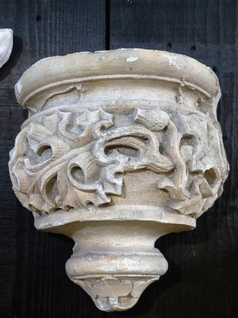 French Academic Plaster Cast – Architectural Capital Detail 1