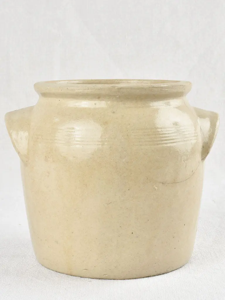 Gray Earthenware Crock Pot – Rustic Small-Sized Storage Vessel, 7.5 Inches 1