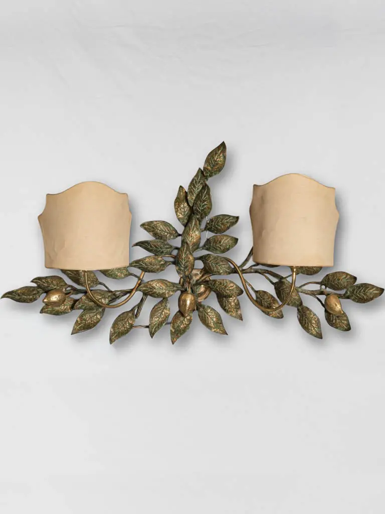 Hans Möller Gilded Bronze Lemon Branch Wall Sconce – 40½" 1