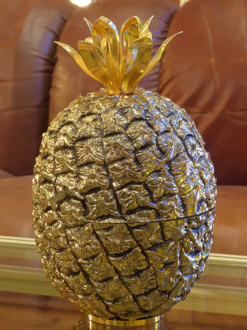 Michel Dartois Gold-Pineapple Ice Bucket – 1970S French Design 1