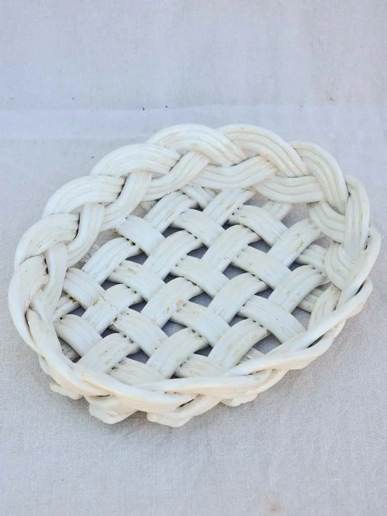 Mid-Century Emile Tessier Ceramic Bread Or Fruit Basket – 14.25 X 11.75 Inches 1