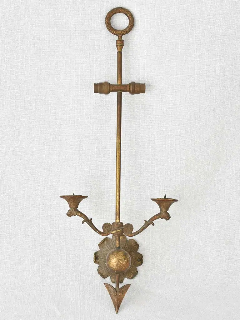 Napoleon Iii-Style Arrow Motif Wall Sconce For Candles Or Electric Lighting, 20.5 Inches 1
