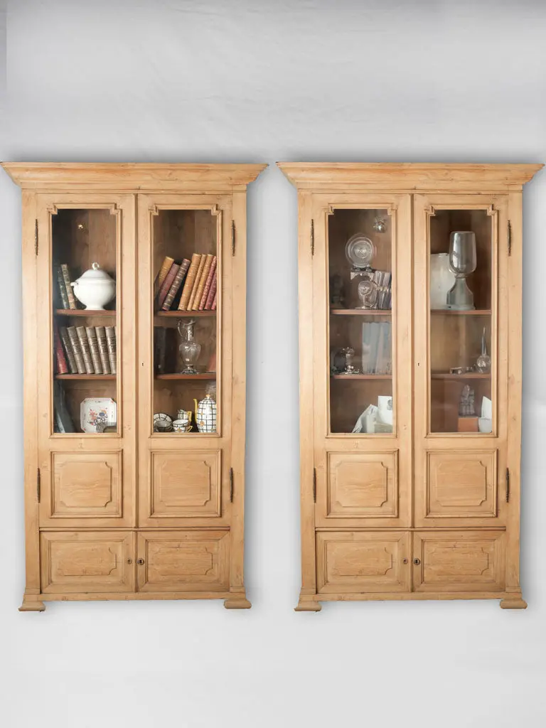 Pair Of Early 20Th-Century French Bookshelves And Storage Cabinets – 94.5 X 47.75 Inches 1