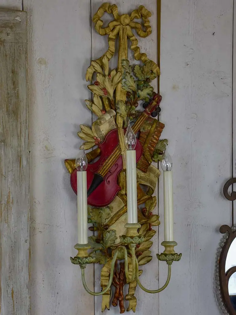 Pair Of Louis Xvi Gilded Wall Sconces, Rococo Revival 1