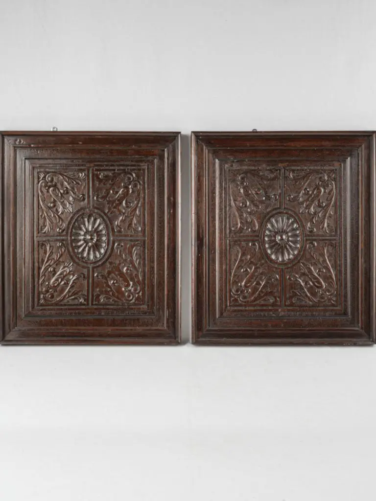 Renaissance Revival Walnut Relief Panels, French, 19Th Century, 23.75 X 20 Inches 1